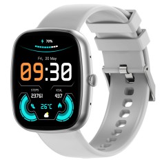 SMARTECH SmartWatch cu 3 Curele: Gri, Rose, Negru, Calculator, Moduri Sport, Calorii, Apel Bluetooth, Alarma, Ciclu Menstrual, Monitorzare Ritm Cardia