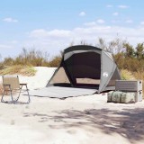 VidaXL Cort de plajă pentru 2 persoane, gri, rezistent la apă