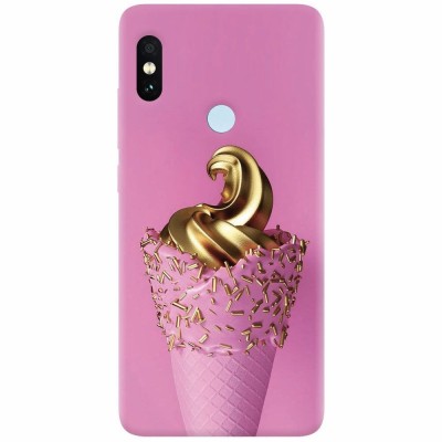 Husa silicon pentru Xiaomi Redmi S2, Icecream Gold foto