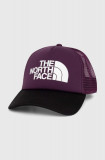 The North Face sapca culoarea violet, cu imprimeu, NF0A3FM3V6V1