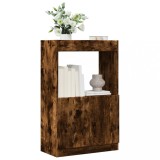 VidaXL Dulap &icirc;nalt, stejar fumuriu, 63x33x100 cm, lemn prelucrat