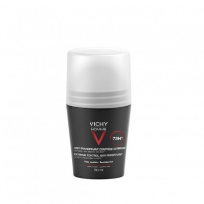 VICHY Homme 72HR Deodorant Anti-perspirant Extreme Control Roll-On 50ml foto