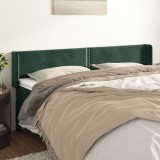 Tablie Pat Verde Inchis Catifea, Aripioare, 183 cm, Inaltime Reglabila. Sprijin excelent pentru spate! Design elegant dormitor.