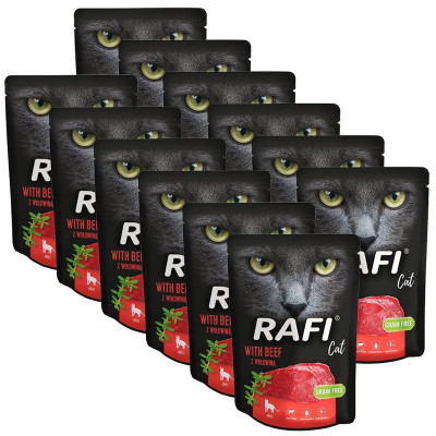 Rafi Cat Adult Pat&amp;eacute; with Beef 12 x 300 g foto