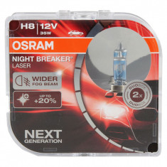Set 2 Buc Bec Osram H8 12V 35W PGJ19-1 Night Breaker Laser Next Generation +150% 64212NL-HCB