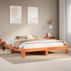 VidaXL Cadru de pat fără saltea, maro ceruit 200x200 cm lemn masiv pin 3308728