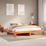 VidaXL Cadru de pat fără saltea, maro ceruit 180x200 cm lemn masiv pin