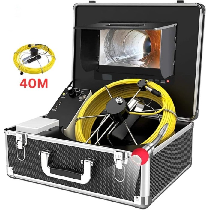 Camera Inspectie tevi canalizare, 40m, iUni ICT6, Monitor 10 inch
