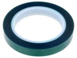 Bandă electroizolantă verde 15mm x 66m silicon