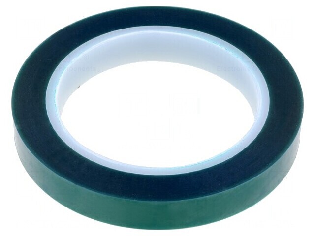 Bandă electroizolantă verde 15mm x 66m silicon