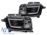 Set de faruri tuning potrivit pentru Chevrolet Camaro 2009-2013 cu baza neagra, stanga si dreapta Performance AutoTuning