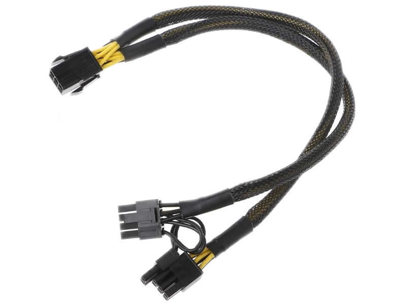 Cablu Active, adaptor alimentare placa video pci-e 6 pini mama la 2 x  6+2pini tata, multiplicator/ prelungitor spliter pcie 8 pini, extensie  pentru su | Okazii.ro