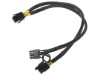 Cablu Adaptor Alimentare PCI-e 6 Pin Mama la 2x 6+2 Pin Tata, Splitter/Multiplicator 8 Pin, Extensie Placa Video, 20cm