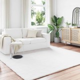 Cumpara ieftin Covor din Blana Faux de Iepure Olite Alb 200 x 200 cm Poliester