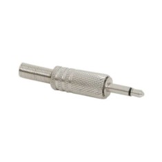 Mufa tata Jack Mono 3.5 mm metal cu protectie cablu