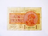 Rară! Franța 1 Franc 1920 Saare/Saar,bancnota din imagini la cel mai mic preț