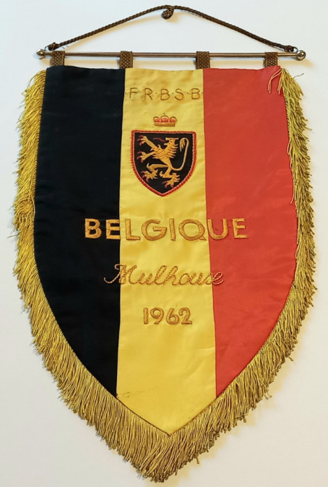 Fanion brodat (vechi - 1962) - Federatia de Baschet din BELGIA
