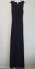 Rochie Halston Heritage maxi, M, Bleumarin