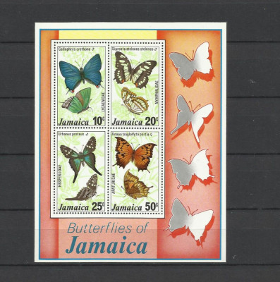 JAMAICA 1978 FAUNA INSECTE FLUTURI foto