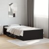 VidaXL Cadru de pat cu sertare, negru, 100x200 cm, lemn prelucrat 3280329