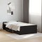 vidaXL Cadru de pat cu sertare, negru, 100x200 cm, lemn prelucrat 3280329