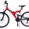 Bicicleta MTB Full Suspensie UMIT Ride On , culoare Rosu/Negru , roata 26&quot;, otelPB Cod:2611000000