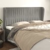 VidaXL Tăblie de pat cu aripioare gri deschis 183x23x118/128cm catifea 3118254