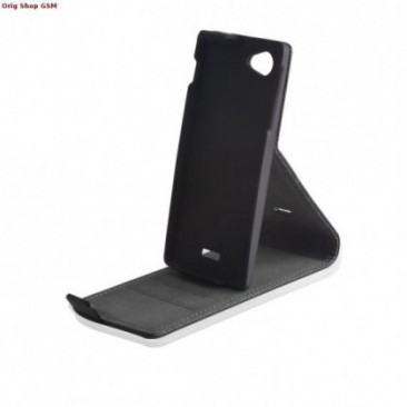 HUSA PIELE STAND SAMSUNG GALAXY NOTE 3 N9000 SLIM FLIP NEGRU foto