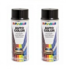 Pachet 2 x Vopsea spray auto Dupli Color negru nacre metalizata 350ml