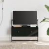 Gossi dulap tv montat pe perete, negru, 60,5x30x51 cm, lemn prelucrat