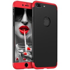 Husa telefon Apple Iphone 7 Plus ofera protectie Subtire 3in1 Lux Design Red-Black