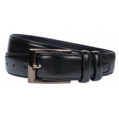 Curea barbati, eleganta, latime 3.4cm, Negru, cusatura, piele eco - CK123N