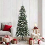 VidaXL Brad de Crăciun artificial cu 300 LED Verde 76 x 76 x 180 cm 3395823