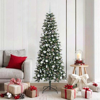 vidaXL Brad de Crăciun artificial cu 300 LED Verde 76 x 76 x 180 cm 3395823 foto