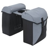 vidaXL Geantă de bicicletă cu două genți 35L gri