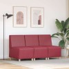 VidaXL Unitate Sofa Modulară Fără Brațe 3 pcs bordo 55 x 74 x 82 cm 3399815