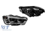 Kit de faruri LED de tuning potrivit pentru BMW X1 F48 dupa 2015, cu baza neagra, pentru modelul cu faruri halogen Performance AutoTuning