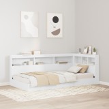 vidaXL Tăblie de depozitare cu raft cu headboard cu depozitare Alb 80 cm Lemn compozit
