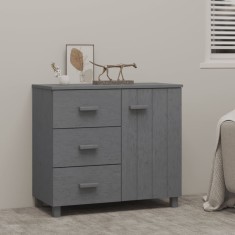 Servantă &bdquo;HAMAR&rdquo;, gri &icirc;nchis, 90x40x80 cm, lemn masiv de pin