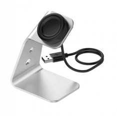 Incarcator dock Edman pentru Samsung Galaxy Watch Active 1/2/3, Galaxy Watch 3/4/5, suport magnetic, incarcator ceas, Silver