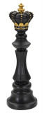 Cumpara ieftin Statueta decorativa / Piesa de sah Rege, Black King, Mauro Ferretti, &Oslash;13 x 40.5 cm, polirasina, negru/auriu