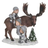 Cumpara ieftin Figurina din rasina Moose 29 cm x 25 cm, Inart