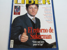 Revista fotbal - &amp;quot;LIDER&amp;quot; din Spania (ianuarie 1997)-lipseste posterul foto
