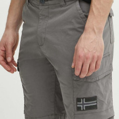 Napapijri pantaloni scurti N-Horton barbati, culoarea gri, NP0A4HOSH311