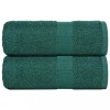 VidaXL Prosoape de baie, 2 buc. FROGN, verde, 30x30 cm, 100% bumbac