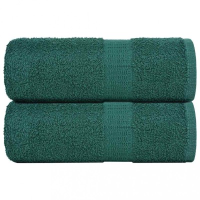 vidaXL Prosoape de baie, 2 buc. FROGN, verde, 30x30 cm, 100% bumbac foto