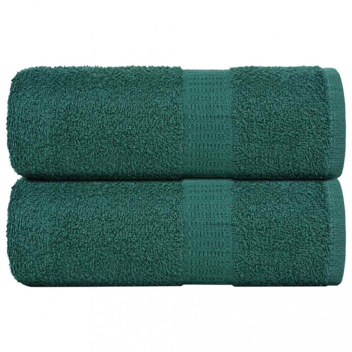 vidaXL Prosoape de baie, 2 buc. FROGN, verde, 30x30 cm, 100% bumbac