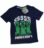 Tricou Minecraft ORIGINAL Creeper Army 5-12 ani + Bratara CADOU !!, YL, YM, YS, YXL, YXS