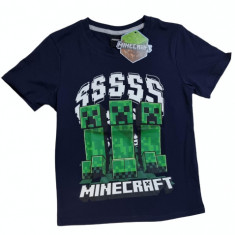 Tricou Minecraft ORIGINAL Creeper Army 5-12 ani + Bratara CADOU !!