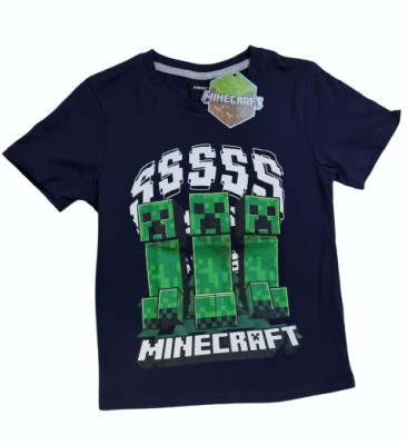 Tricou Minecraft ORIGINAL Creeper Army 5-12 ani + Bratara CADOU !! foto